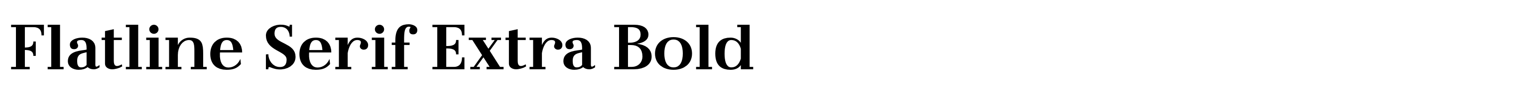 Flatline Serif Extra Bold